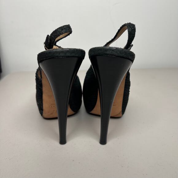 Giuseppe Zanotti Black Python Platform Pump Size 38 - Picture 8 of 9